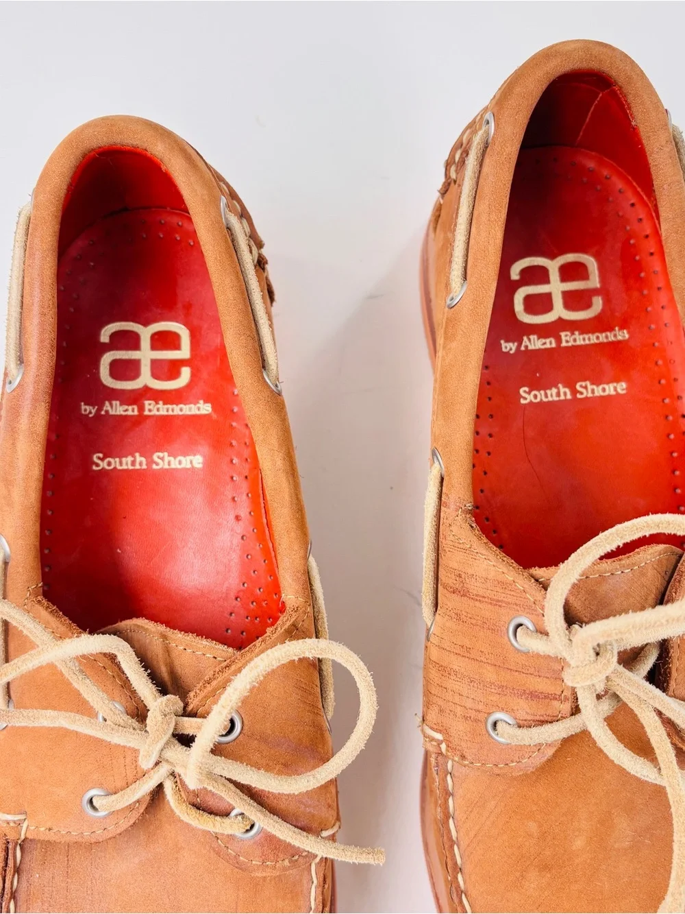 Allen Edmonds South Shore Tan Boat Shoes 10.5D